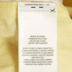 Polo Ralph Lauren Yellow Linen Elasticated Waist Trousers XS
