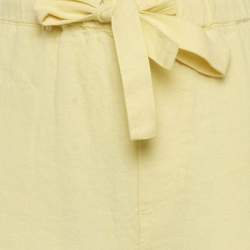 Polo Ralph Lauren Yellow Linen Elasticated Waist Trousers XS