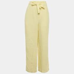 Polo Ralph Lauren Yellow Linen Elasticated Waist Trousers XS