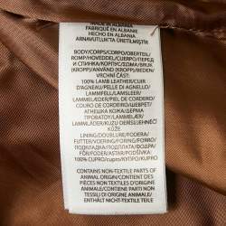 Polo Ralph Lauren Brown Leather Long Sleeve Short Dress M