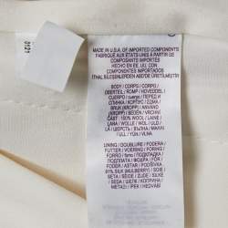 Polo Ralph Lauren Cream Wool Buckle Detail Trousers M