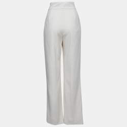 Polo Ralph Lauren Cream Wool Buckle Detail Trousers M