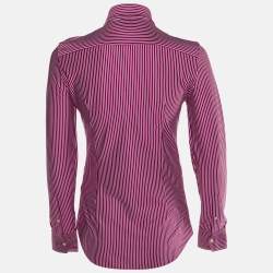 Polo Ralph Lauren Pink Striped Knit Dress Shirt S