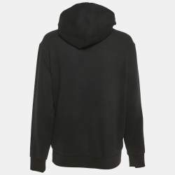 Pre Owned Polo Ralph Lauren Black Printed Cotton Hooded Sweatshirt S