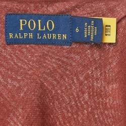 Polo Ralph Lauren Multicolor Printed Cotton Flounce Midi Wrap Dress M
