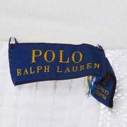 Pre Owned Polo Ralph Lauren Off White Cotton Lace Trim Top M
