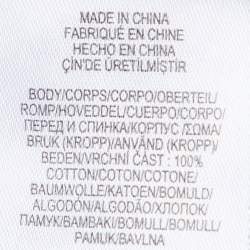 Pre Owned Polo Ralph Lauren Off White Cotton Lace Trim Top M