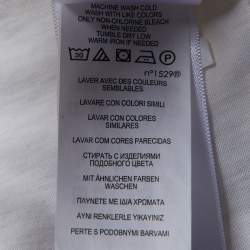 Pre Owned Polo Ralph Lauren Off White Cotton Lace Trim Top M