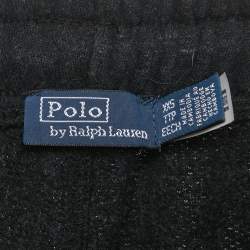 مملوكة مسبقًا Polo Ralph Lauren Black Logo Embroidery Cotton Knit Joggers XXS