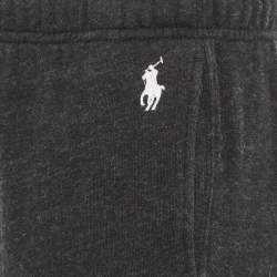 مملوكة مسبقًا Polo Ralph Lauren Black Logo Embroidery Cotton Knit Joggers XXS