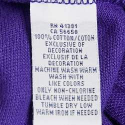 Polo Ralph Lauren Purple Cotton Pique Skinny Polo T-Shirt L