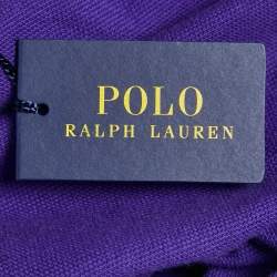 Polo Ralph Lauren Purple Cotton Pique Skinny Polo T-Shirt L