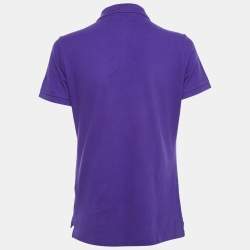 Polo Ralph Lauren Purple Cotton Pique Skinny Polo T-Shirt L