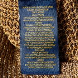 مملوكة مسبقًا توب بولو رالف لورين حياكة معدنية مع شراشيب مقاس صغير