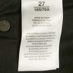 Pre Owned Polo Ralph Lauren Black/Red Side Stripe Denim Jeans M Waist 30"