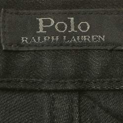 Pre Owned Polo Ralph Lauren Black/Red Side Stripe Denim Jeans M Waist 30"