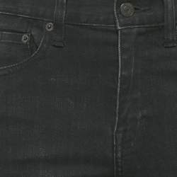 Pre Owned Polo Ralph Lauren Black/Red Side Stripe Denim Jeans M Waist 30"