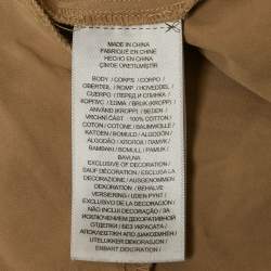 Pre Owned Polo Ralph Lauren Beige Cotton Belted Shirt Dress M