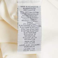 Pre Owned Polo Ralph Lauren Off-White Cotton Julie Polo T-Shirt XL