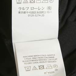 Pre Owned Polo Ralph Lauren Black Jersey Fitted Top S