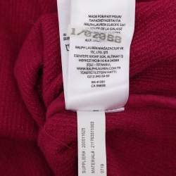 Pre Owned Polo Ralph Lauren Pink Sequined Cotton Polo Shirt S