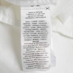 Pre Owned Polo Ralph Lauren White Cotton Belted Mini Shirt Dress XS