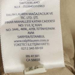 Pre Owned Polo Ralph Lauren Beige Logo Embroidered Cotton Relaxed Fit Shirt XL