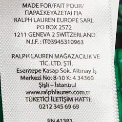 Pre Owned Polo Ralph Lauren Navy Blue Floral Print Synthetic Swimwear Shorts S