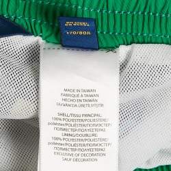 Pre Owned Polo Ralph Lauren Navy Blue Floral Print Synthetic Swimwear Shorts S