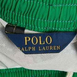 Pre Owned Polo Ralph Lauren Navy Blue Floral Print Synthetic Swimwear Shorts S