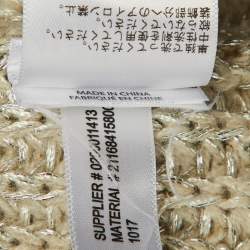 مملوكة مسبقًا Polo Ralph Lauren Ecru Lurex Knit Embellished Jumper S