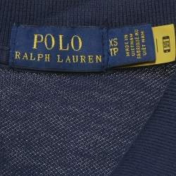 Pre Owned Polo Ralph Lauren Blue Cotton Mini Polo Dress XS