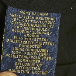 مملوكة مسبقًا جاكيت بليزر بولو رالف لورين تطريز شعار قطني مزيج أسود مقاس متوسط (ميديوم)