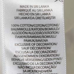 مملوكة مسبقًا قميص بولو رالف لورين قطن أبيض مطرز بشعار نحيف مقاس صغير (سمول)