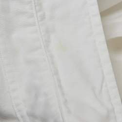 مملوكة مسبقًا قميص بولو رالف لورين قطن أبيض مطرز بشعار نحيف مقاس صغير (سمول)