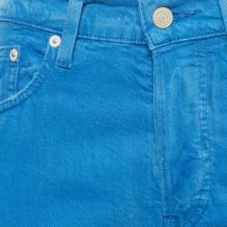Pre Owned Polo Ralph Lauren Blue Denim High Rise Slim Jeans M/Waist 27"
