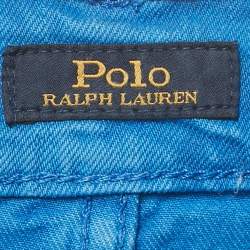 Pre Owned Polo Ralph Lauren Blue Denim High Rise Slim Jeans M/Waist 27"