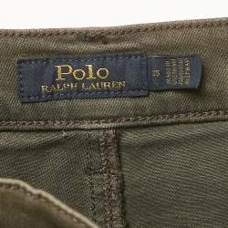 Pre Owned Polo Ralph Lauren Green Denim Whitlyn Jod Jeans S/Waist 25"