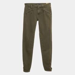 Pre Owned Polo Ralph Lauren Green Denim Whitlyn Jod Jeans S/Waist 25"