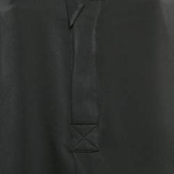 Pre Owned Polo Ralph Lauren Black Satin Mini Dress S
