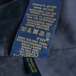 Pre Owned Polo Ralph Lauren Navy Blue Embroidered Wool Single Breasted Blazer M 