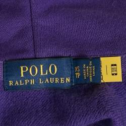 Pre Owned Polo Ralph Lauren Purple Logo Embroidered Cotton Blend Hoodie XS