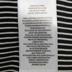Pre Owned Polo Ralph Lauren Black/White Striped Knit Shirt S 