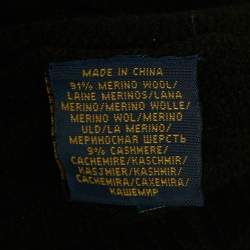 Pre Owned Polo Ralph Lauren Black Cable Knit V-Neck Sweater M