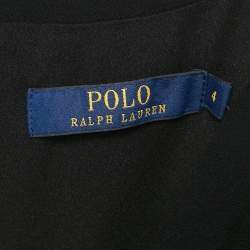 مملوكة مسبقًا Polo Ralph Lauren Black Crepe Sleeveless Jumpsuit S