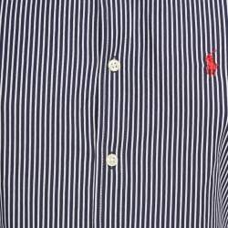 Pre Owned Polo Ralph Lauren Blue Striped Cotton Long Sleeve Shirt S