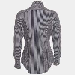 Pre Owned Polo Ralph Lauren Blue Striped Cotton Long Sleeve Shirt S