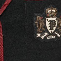 Pre Owned Polo Ralph Lauren Black Applique Knit Cricket Blazer M