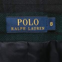 Pre Owned Polo Ralph Lauren Green/Blue Checks Wool Jacket M