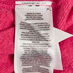 Pre Owned Polo Ralph Lauren Pink Logo Embroidered Cotton Hoodie L